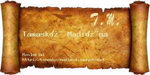 Tamaskó Madléna névjegykártya